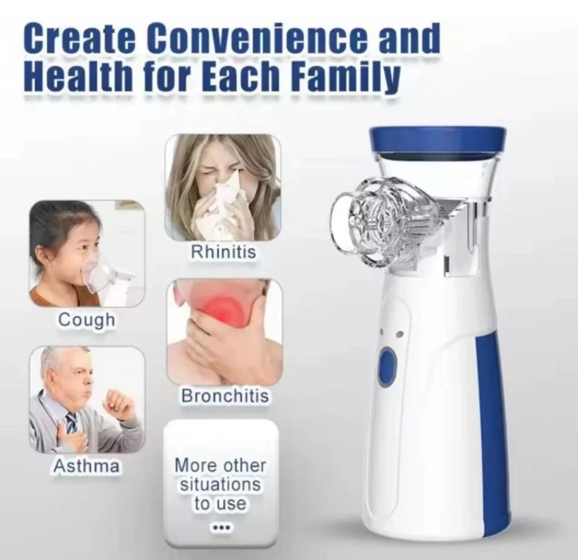 Portable Mesh Nebulizer Chargeable, travel friendly